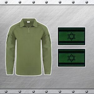 TZZ SHIRT 2FLAGS » החייל חולצה טקטית + 2 פאצ'ים ירוקים